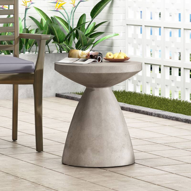 Outdoor LightWeight Concrete Side Table - 25.13