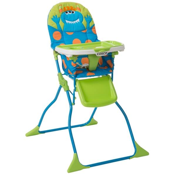 slide 2 of 7, Simple Fold Deluxe High Chair with 3-Position Tray, Monster Syd Monster Syd