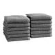 preview thumbnail 61 of 174, Linery & Co. Luxury Cotton Textured Bath Towel. Washcloth (Pack of 12) - Dark Grey