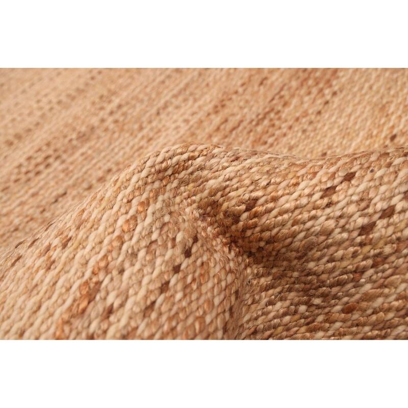 ECARPETGALLERY Flat-Weave Palas Denizli Tan Jute Kilim - 5'3 x 7'7