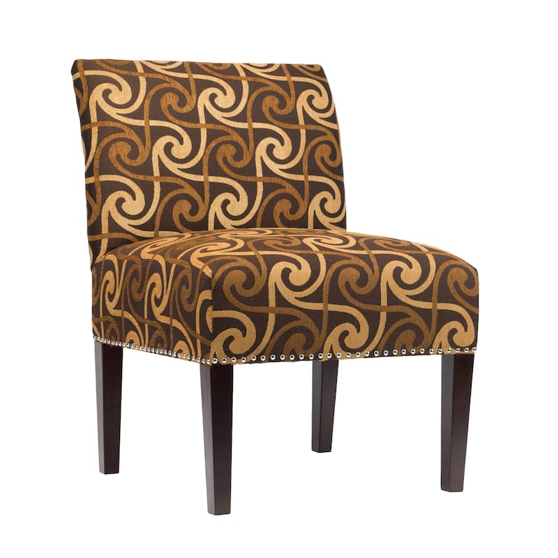 Samantha Living Room Slipper Accent Chair - Brown