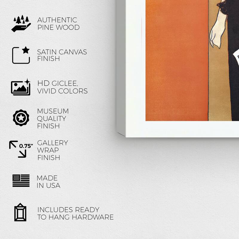 Wynwood Studio Canvas Fashion and Glam Woman in black dress - Edward Penfield Orange and Vintage Wall Art Canvas Print
