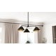 preview thumbnail 7 of 5, Alscott 3-Light Matte Black Chandelier