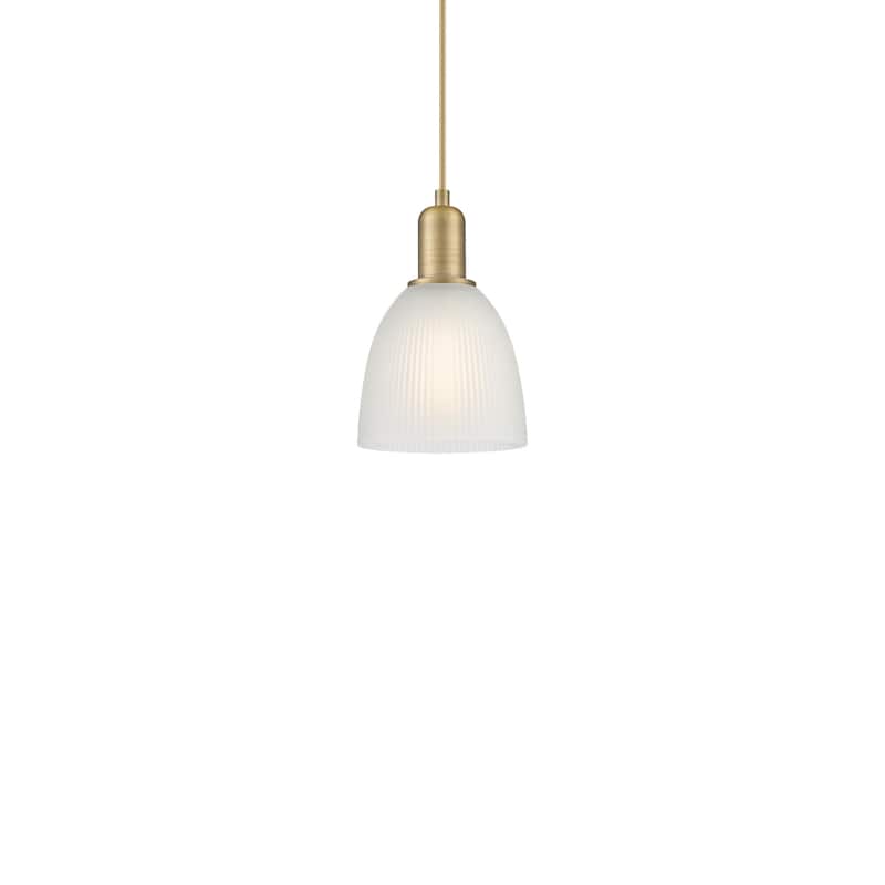 Innovations Lighting 716-1P-10-6 Castile Pendant Castile 6" Wide Mini - Brushed Brass / White