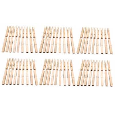 Handy Housewares 18-Piece Large 3.75" Long Wooden Clothespins, Great Wood Spring Clips for Everyday Clothes Hanging,...