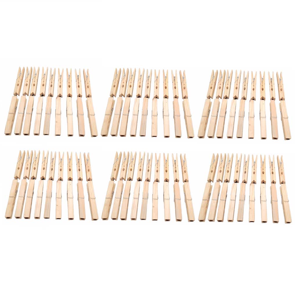 Handy Housewares 18-Piece Large 3.75" Long Wooden Clothespins, Great Wood Spring Clips for Everyday Clothes Hanging,...