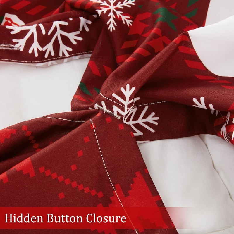 Christmas Snowman Soft Duvet Cover and Pillow Shams Set, Bedding Set