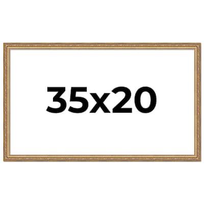 35x20 Frame Red Solid Wood Picture Frame Width 1.75 Inches | Interior Frame Depth 1 13/16 Inches