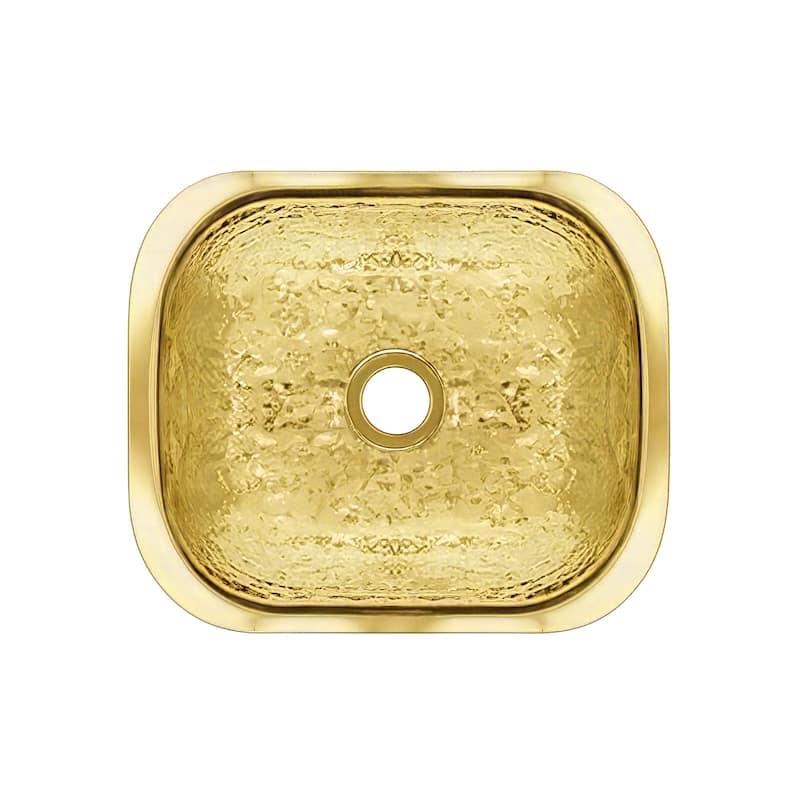 ALFI brand Rectangular Undermount Entertainment Prep Sink With a Hammered Texture Surface - White