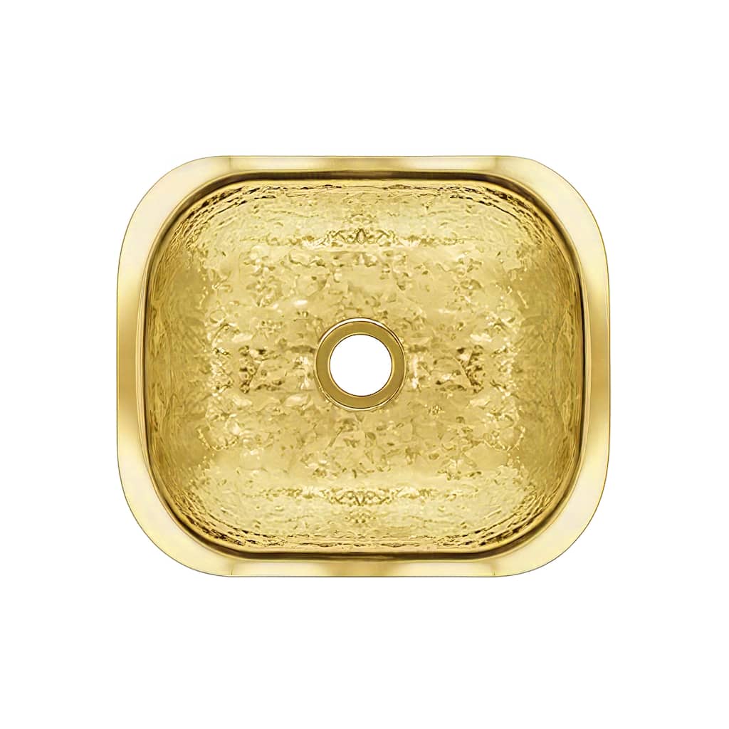 ALFI brand Rectangular Undermount Entertainment Prep Sink With a Hammered Texture Surface - White