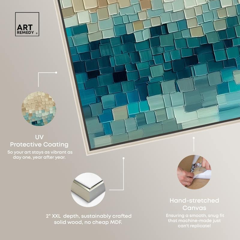 Pixelated Sea II Canvas by Art Remedy