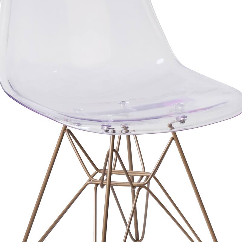 Chair with Gold Metal Base - Hospitality Seating - Accent and Side Chair