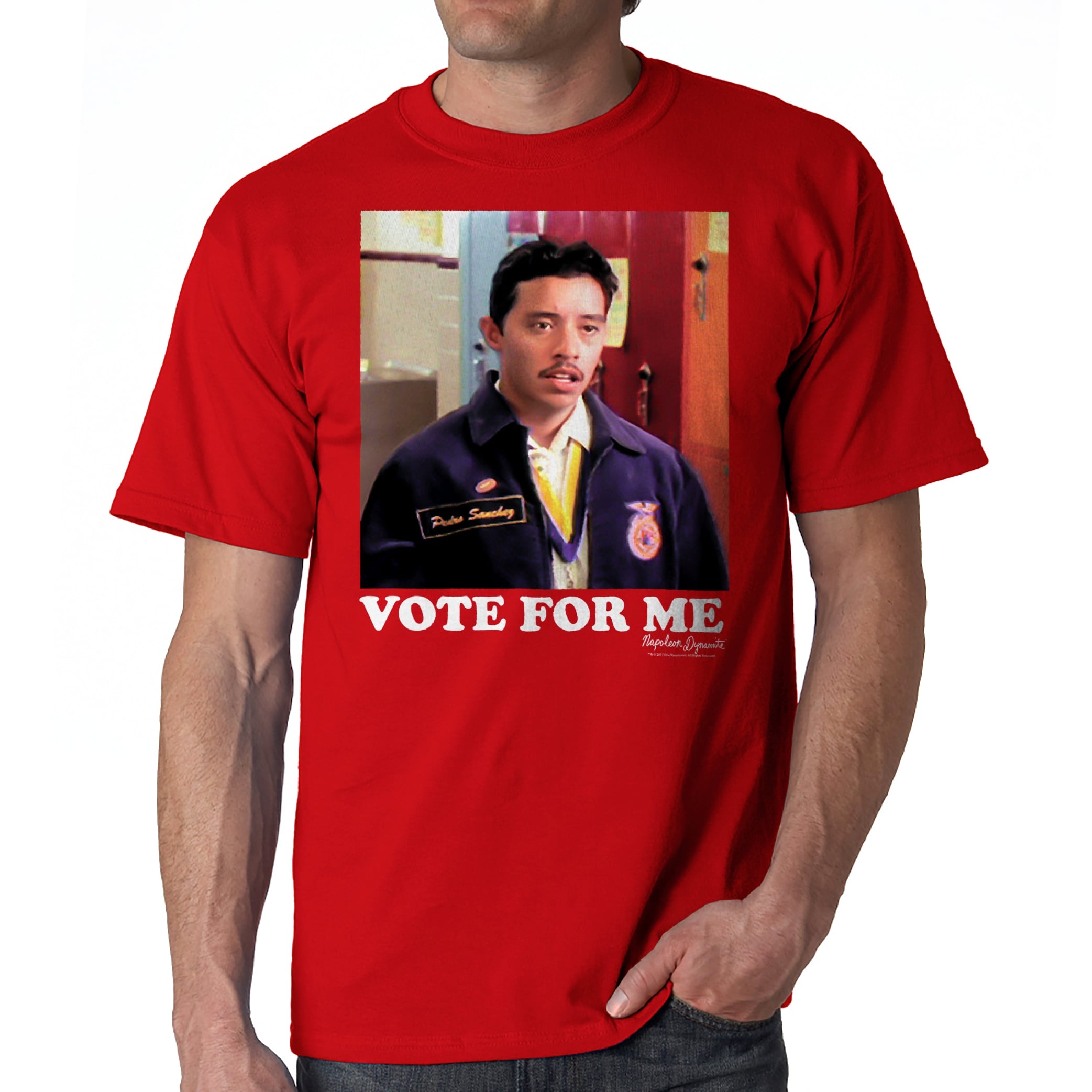 Napoleon Dynamite Vote For Me Men's Red Funny T-shirt