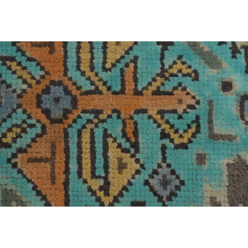 Hand Knotted Oriental 100% Wool Carpet Traditional Floral Yellow & Gold Tabriz Area Rug - 9' 6'' X 6' 7''