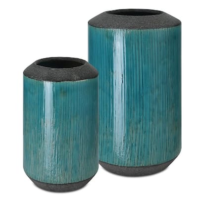 Uttermost 18064 Maui 11-1/4" Tall Ceramic Vase - Set of 2
