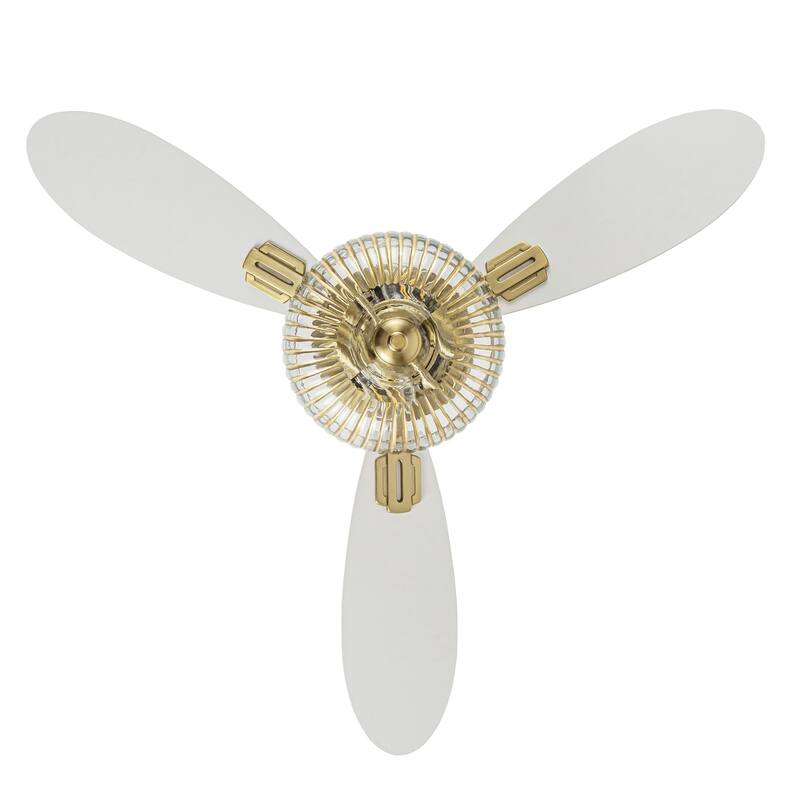 Gable River of Goods 3-blade 42-inch Modern Indoor Ceiling Fan with Hand-Painted Glass Shade and Remote Control