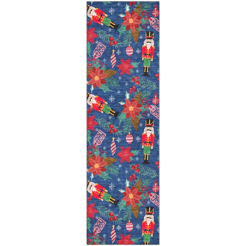 Premium Washable Super Soft Holiday Nutcracker Mayfield Rug