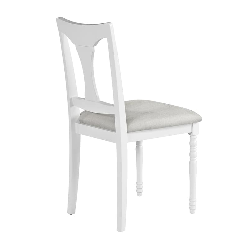 Upholstered Dining Chairs Set of 6, Farmhouse Armless Kitchen Chairs with Solid Wood Legs for Dining Room, Living Room