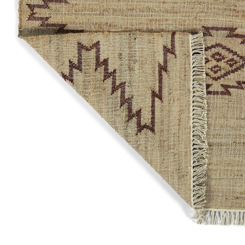 Natural Jute Black Hand-Made Indoor Area Rug