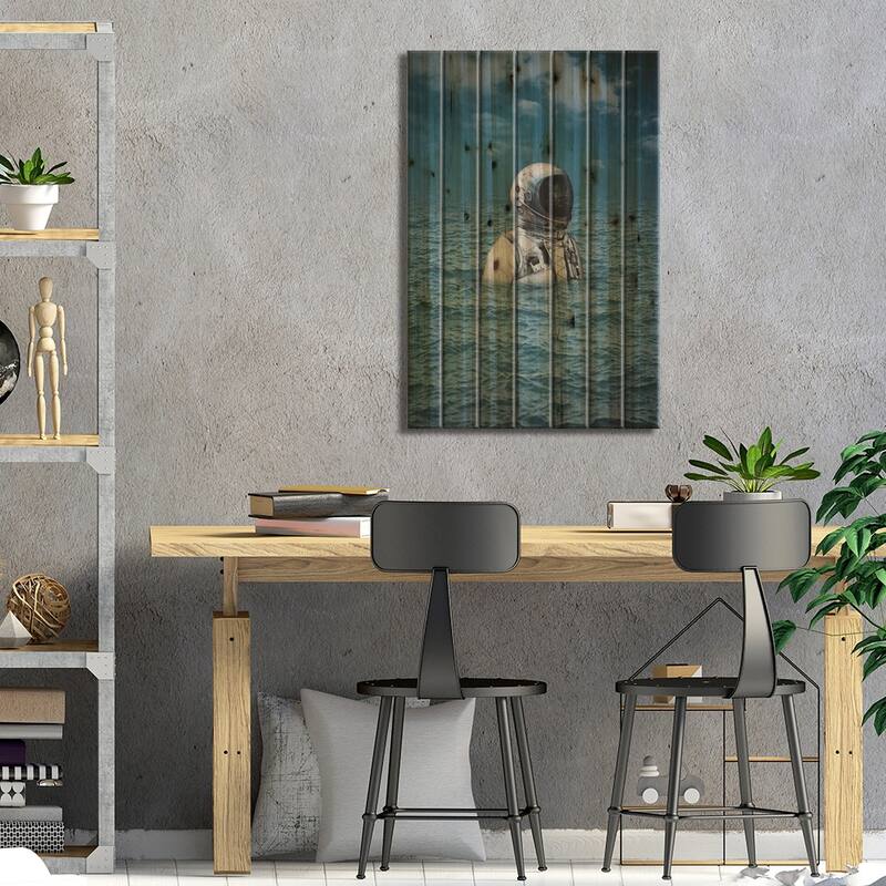 Lost At Sea Print On Wood by Seamless - Multi-Color