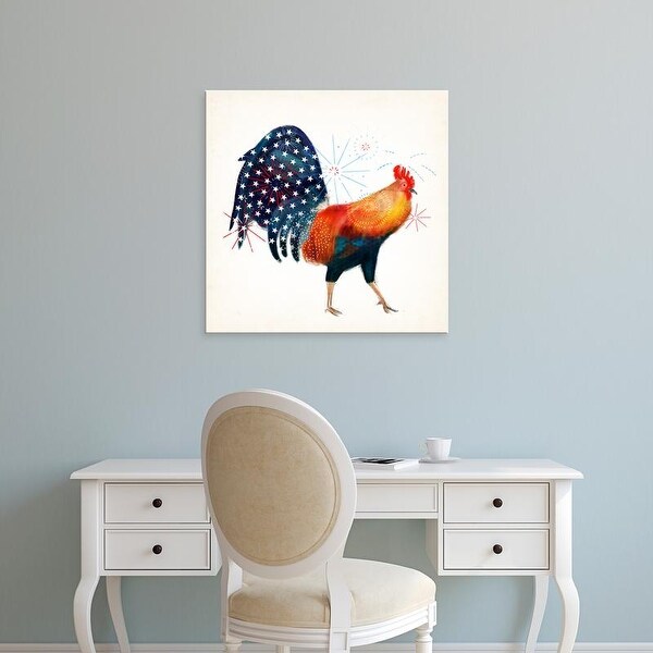 Easy Art Prints Victoria Borges's 'Rooster Fireworks II' Premium Canvas Art