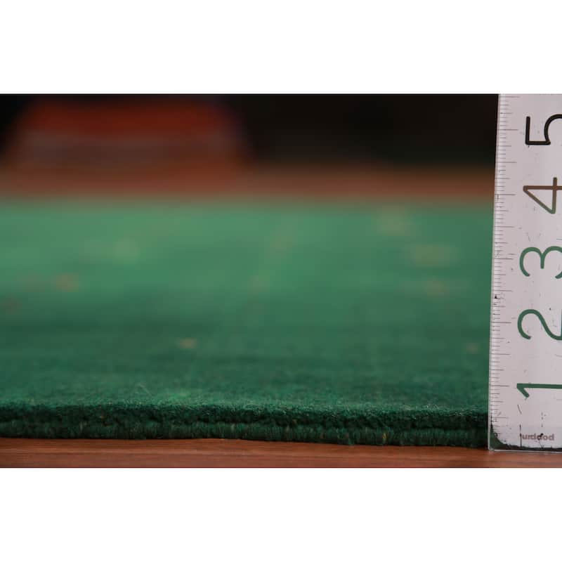 Hand Knotted Oriental 100% Wool Carpet Tribal Tribal Green Gabbeh Area Rug - 8' 0'' X 5' 8''