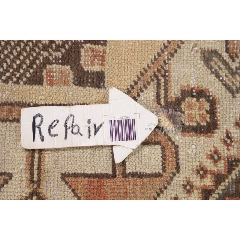 Orange Bakhtiari Persian Vintage Area Rug Hand-Knotted Wool Carpet - 5'1"x 9'10"
