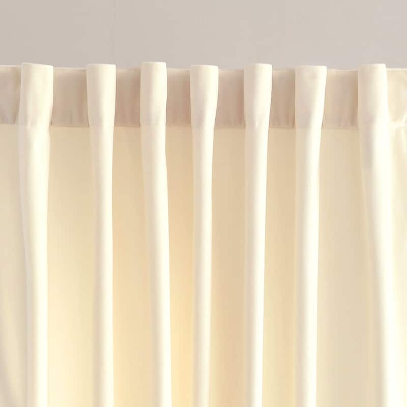 Lush Decor Prima Velvet Solid Light Filtering Back Tab Rod Pocket Window Curtain Panels Set