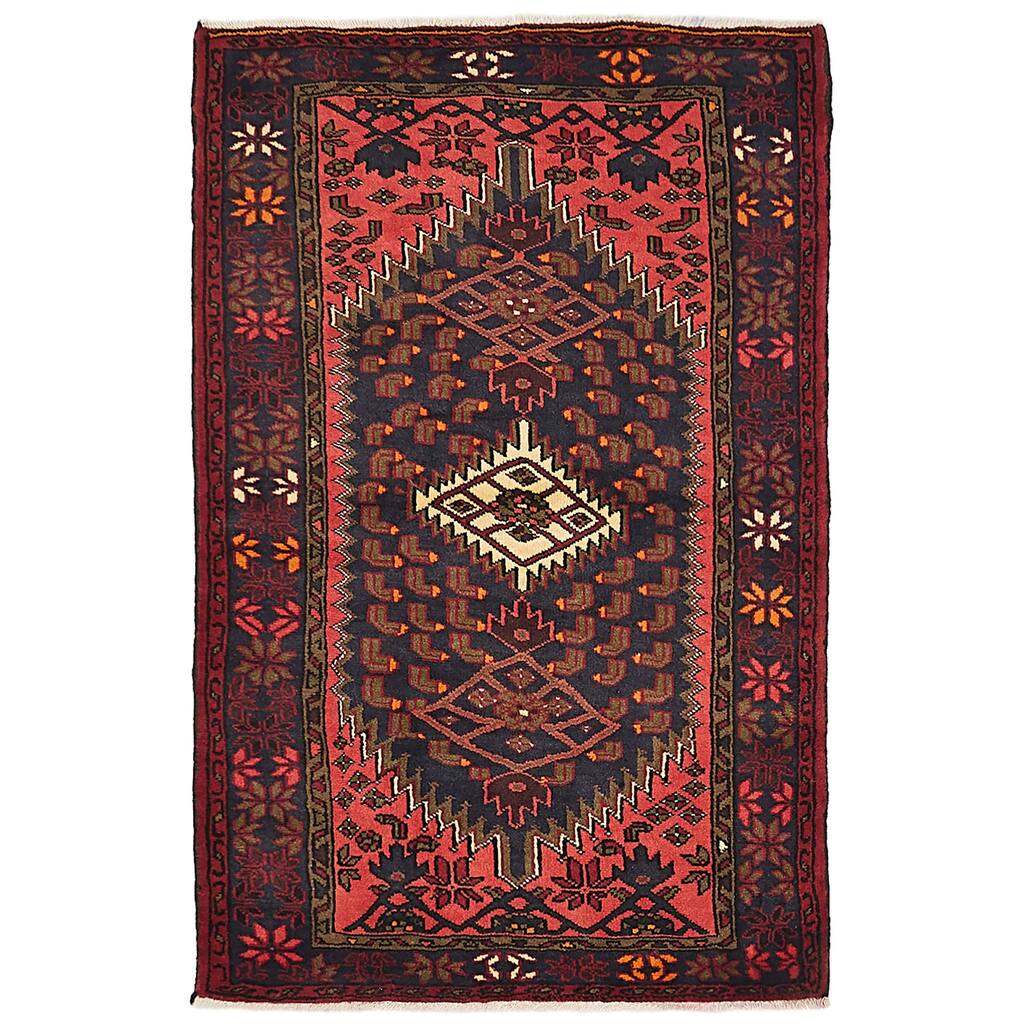 ECARPETGALLERY Hand-knotted Andelz Dark Navy Wool Rug - 3'5 x 5'4