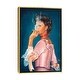 preview thumbnail 5 of 7, iCanvas "Rihanna" by Salma Nasreldin Framed Canvas Print Gold - 26x18
