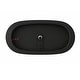 preview thumbnail 14 of 12, Manhattan 59" Solid Surface Freestanding Soaking Bathtub - Grey, White, Black