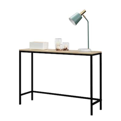 Industrial Style Porch Table Single Layer Light Walnut Color Triamine Board - 41.34 x 11.81 x 27.95