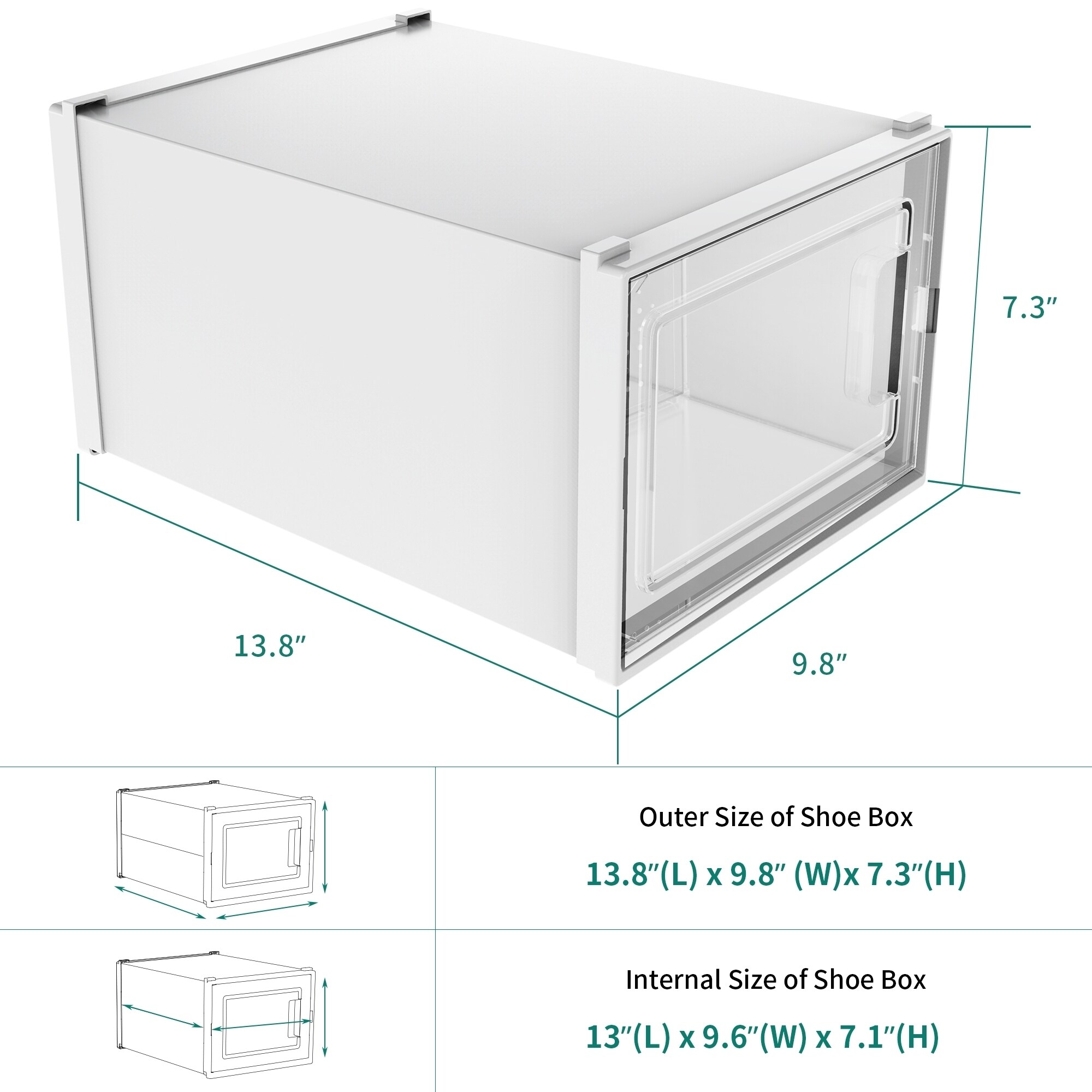 Moasis 24 pcs Plastic Shoe Box Set 24Pcs On Sale Bed Bath