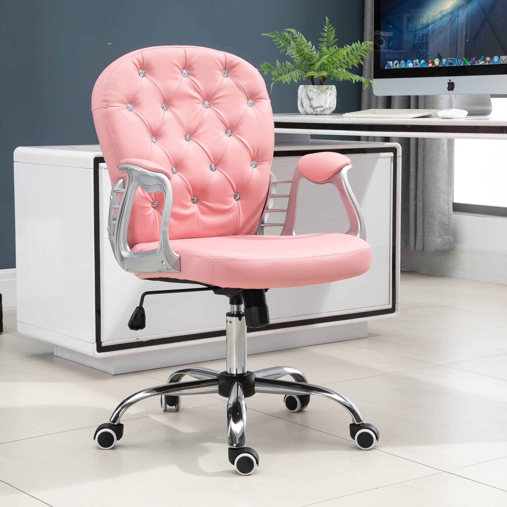 Black and 2025 pink office chair