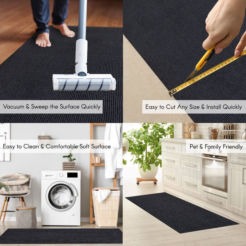 High-Quality Outdoor/Indoor Carpet Runner Rug with Non-Slip PVC Backing 42'' wide