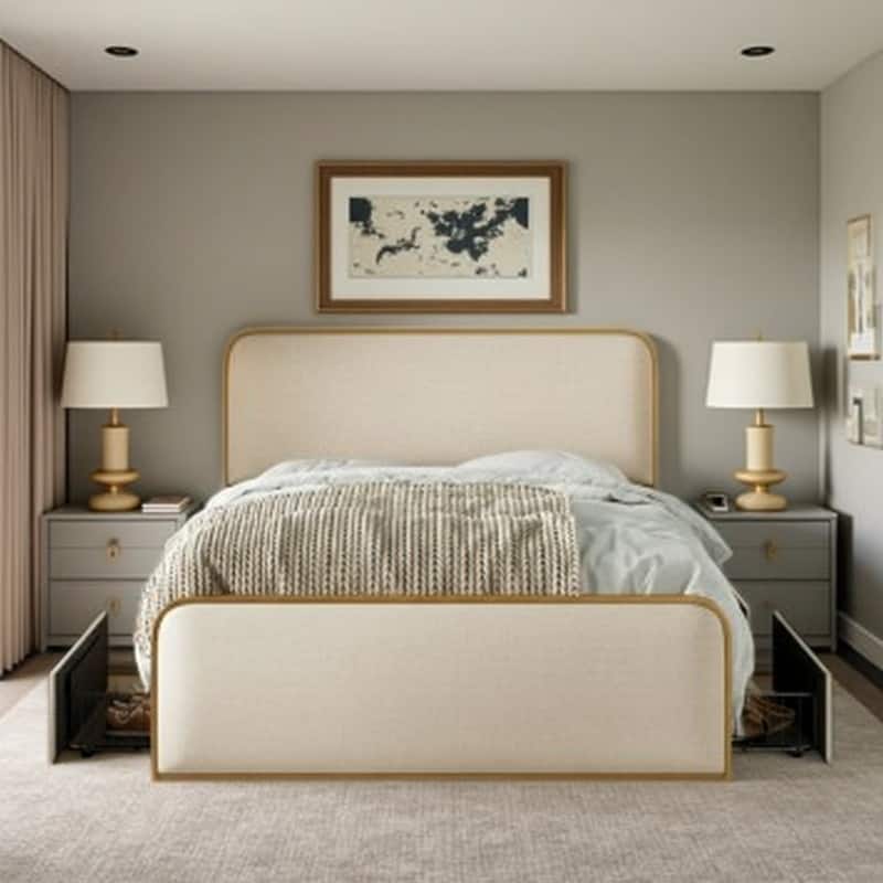 Option King Size Beige+Brown
