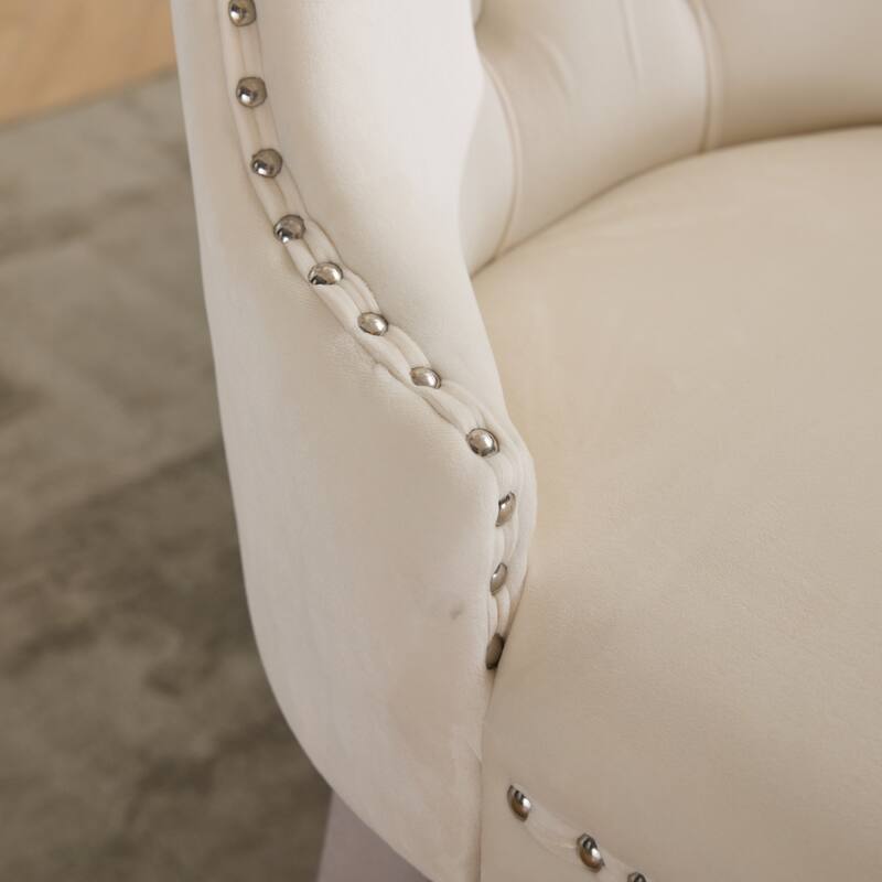 Roomfitters Upholstered Dining Chairs Set of 2 with Nailhead Trim and Wood Legs, Modern Side Chairs for Kitchen