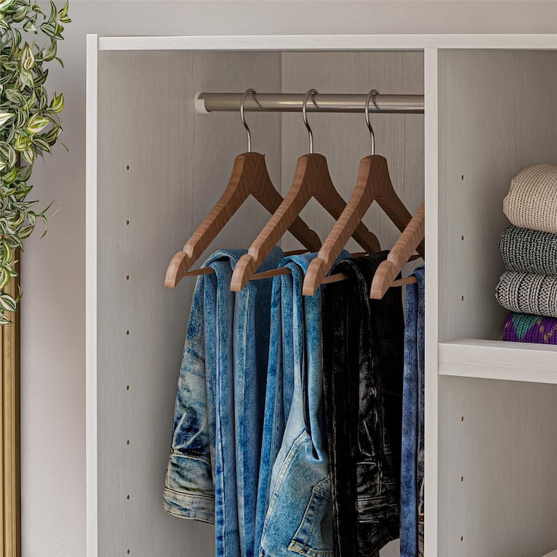 Anmytek Freestanding Modular Extra Wide Wardrobe with Open Shelves Closet Storage Organizer