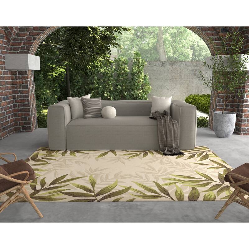 Domani Trails Tropical Border Indoor/Outdoor Rug