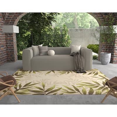 Domani Trails Tropical Border Indoor/Outdoor Rug