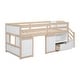 preview thumbnail 18 of 31, Twin Pine Low Loft Bed with Storage Staircase, Drawer, and Shelf