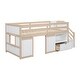 preview thumbnail 15 of 26, Twin Size Low Loft Bed with Drawer,Shelves and Under Bed Play Space