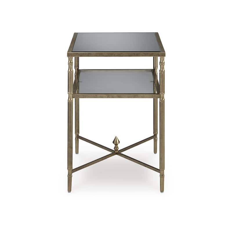 Signature Design by Ashley Cloverty Gold End Table - 25.75" W x 18" D x 26" H