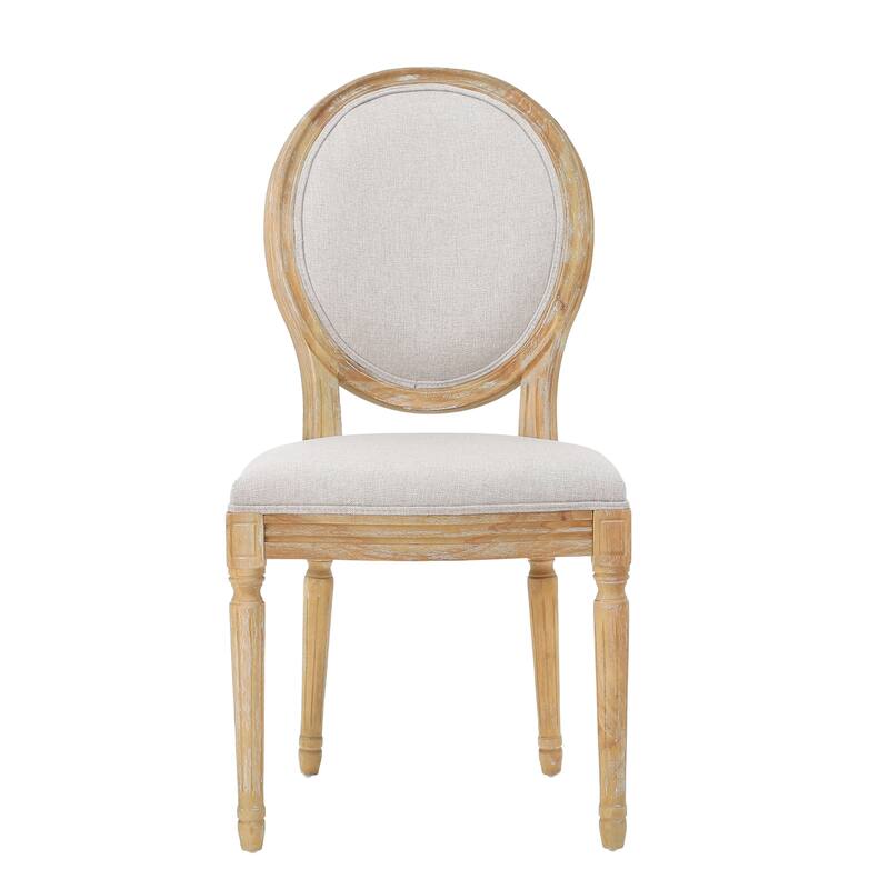 Phinnaeus French Country Fabric Dining Chairs (Set of 2) by Christopher Knight Home