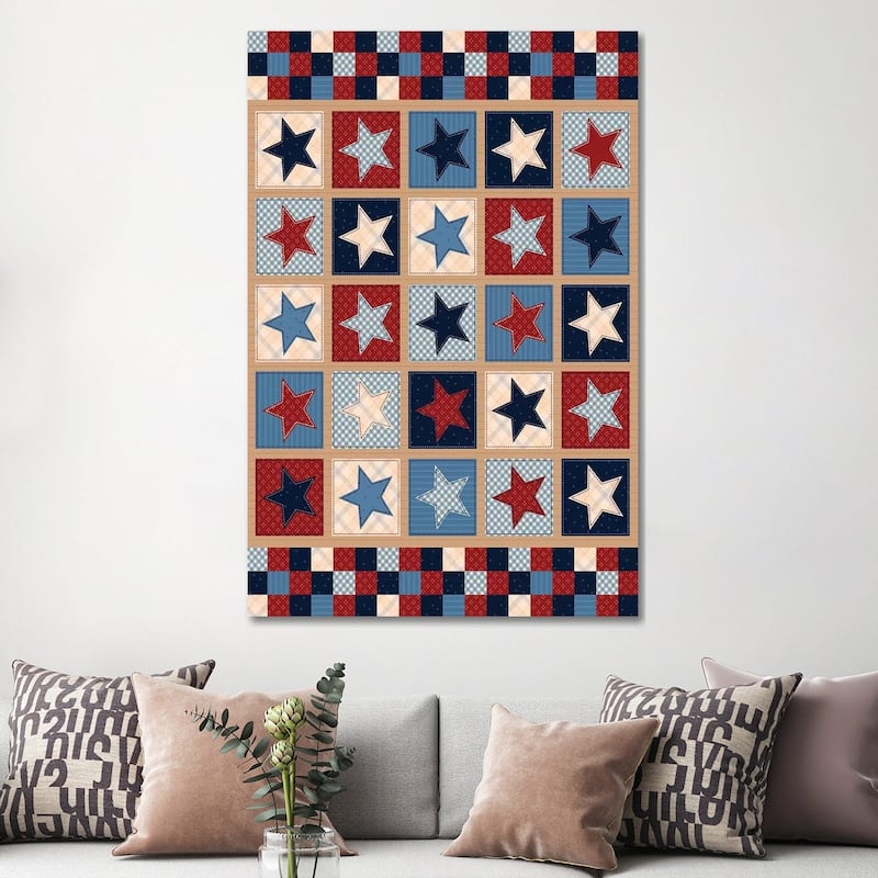 iCanvas "Americana Patriotic Patches II" by Gail Veillette Canvas Print