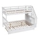 preview thumbnail 6 of 18, Multifunctional Design Wood Bunk Bed with Maximized storage space, Ladder, Surdy Construction, White