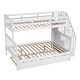 preview thumbnail 17 of 29, Twin-Over-Full Bunk Kids Bed with Trundle, Storage and Guard Rail