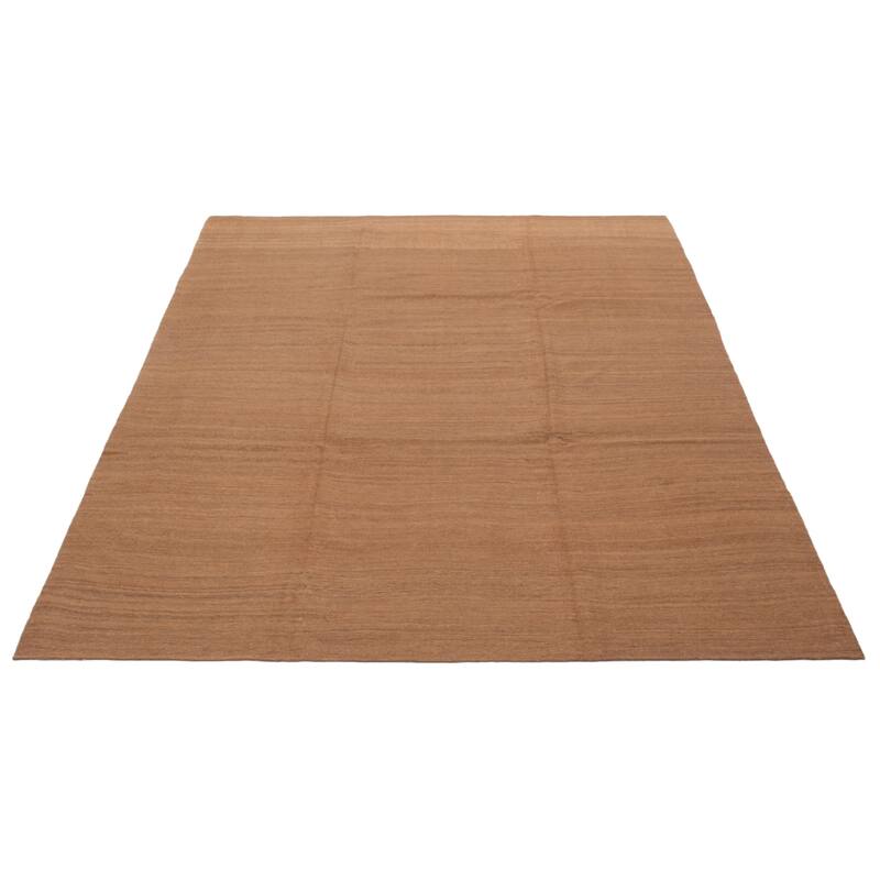 ECARPETGALLERY Flat-Weave Ankara FW Brown Wool Kilim - 8'2 x 10'8