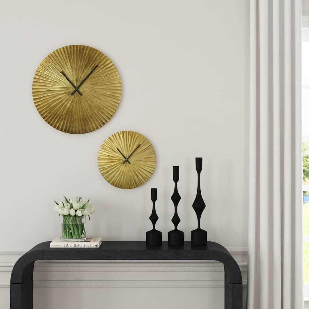 Sunburst Textured Wall Clock by East at Main