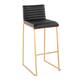 Option Black Faux Leather/Gold Metal